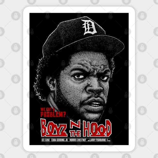 Boyz N The Hood, Ice Cube, Doughboy Magnet by PeligroGraphics